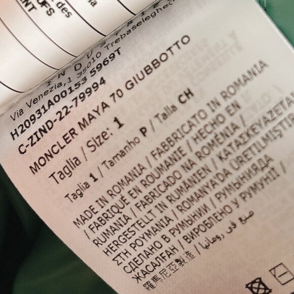 BRAND NEW WITH TAG MONCLER JACKET, SIZE 1, MAYA, MINT COLOUR - Picture 6 of 14